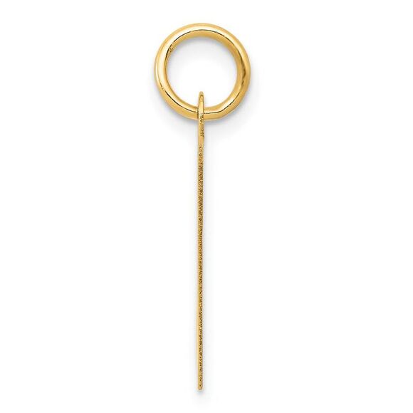 14k Yellow Gold, Ella Collection, LG Fancy Script Initial H Pendant - Picture 2 of 4